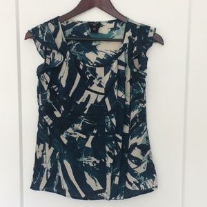 Ann Taylor Petite blue blouse